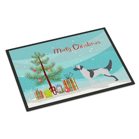 Carolines Treasures English Setter Merry Christmas Tree Indoor or Outdoor Mat 18x27 BB2899MAT